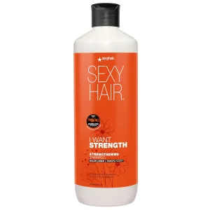 SEXYHAIR I WANT STRENGTH Shampoo, 33.8oz | 73% Less Breakage | Safe for Color-Treated Hair | All Hair Types