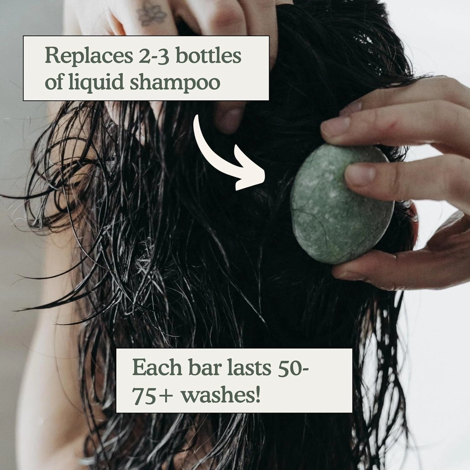 Shampoo Bar | Peppermint   Eucalyptus | Eco-friendly Shampoo with Travel Container | Natural Salon Quality, Zero Waste & Plastic Free