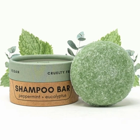 Shampoo Bar | Peppermint   Eucalyptus | Eco-friendly Shampoo with Travel Container | Natural Salon Quality, Zero Waste & Plastic Free