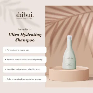 SHIBUI Conscious Color Care Ultra Hydrating Shampoo with Camellia & Lemongrass Oils - Silicone Free for Healthy and Clean Hair Medium to Coarse Fl Oz