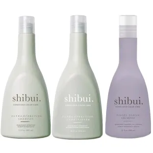 SHIBUI Ultra Hydrating Hair Care Duo & Violet Toning Shampoo, Cleanse & Moisturize With Conscious Color Care, 12 Fl Oz Each