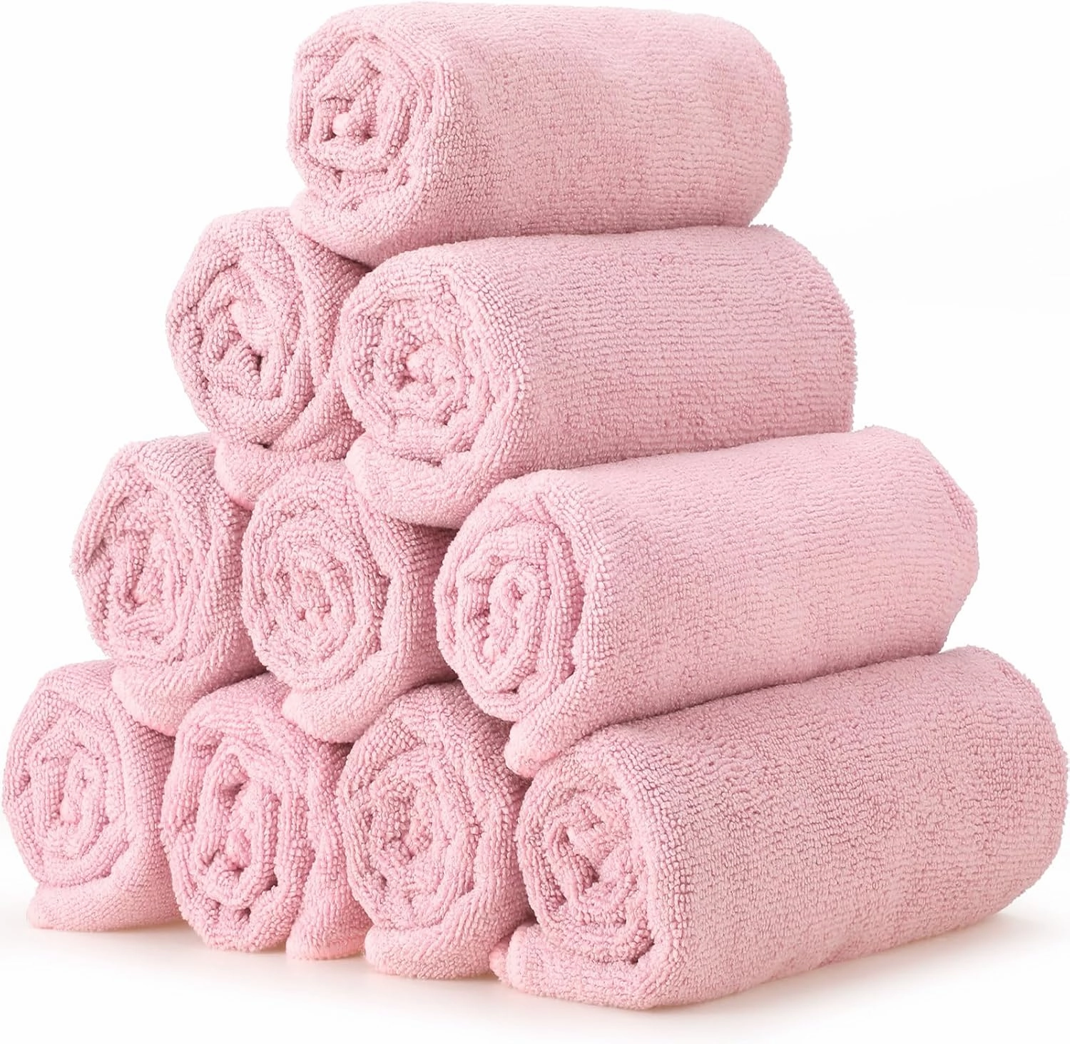 Shimeyao 40 Pack Bleach Proof Towels Microfiber Absorbent Resistant Hair Hand Towels Bulk Quick Dry 16 x 29 Inches for Barber Gym Bath Spa Shaving (Light Pink)