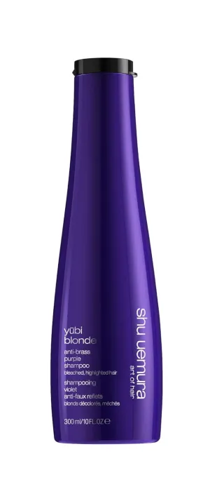 Shu Uemura Yubi Blonde Anti-Brass Purple Shampoo - Color-Corrects and Neutralizes Brassiness, Cleanses and Smooths, For Blonde Hair