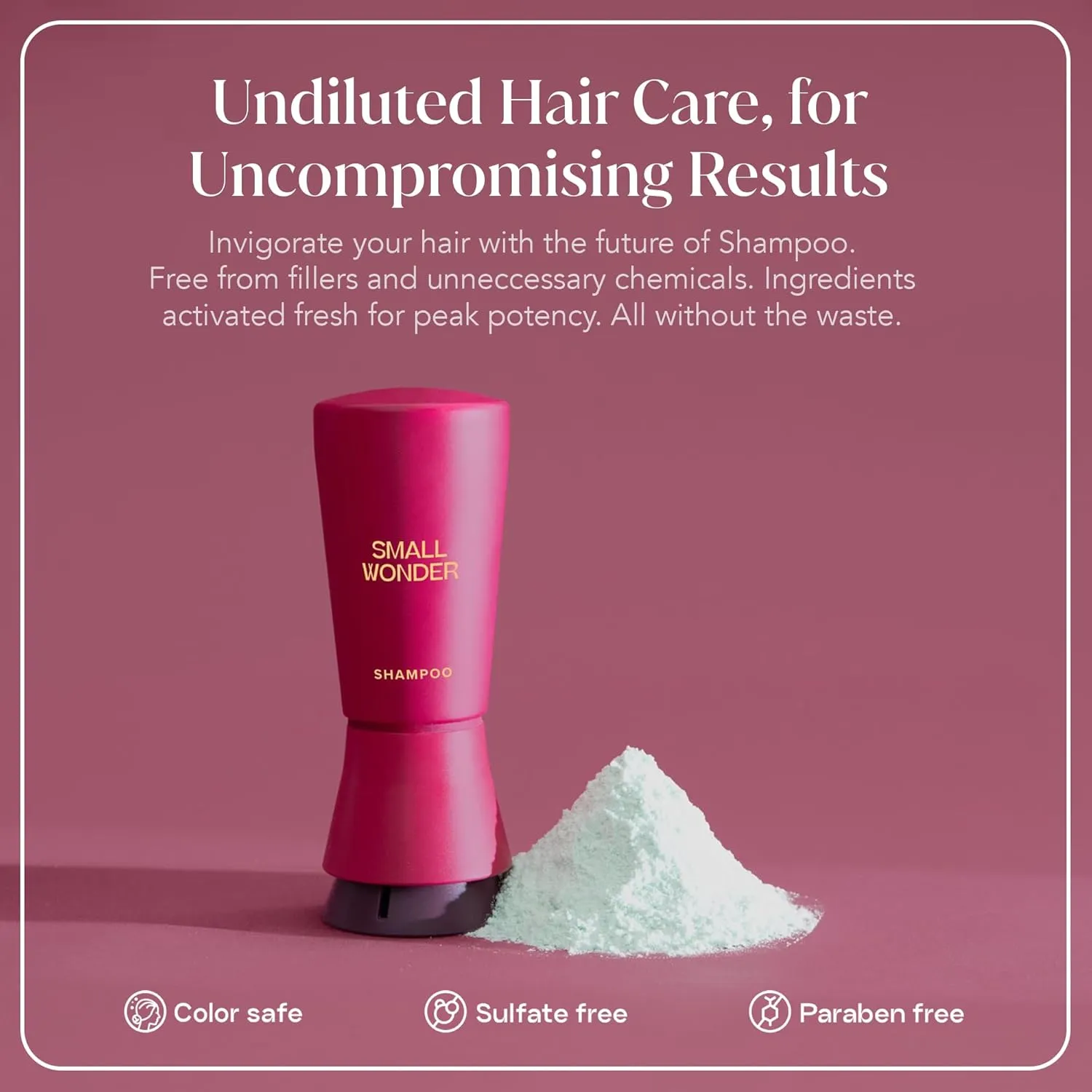 Signature Shampoo – 2.5 oz (50-80 Washes) – Sulfate-Free, Paraben-Free, Color-Safe – First-of-a-Kind Powder-to-Creamy-Lather Formula – For Shinier, Smoother Hair