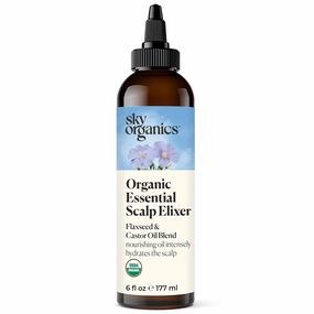 Sky Organics Organic Essential Scalp Elixir for Hair USDA Certified Organic to Hydrate, Soothe & Nourish Scalp, 6 fl. Oz
