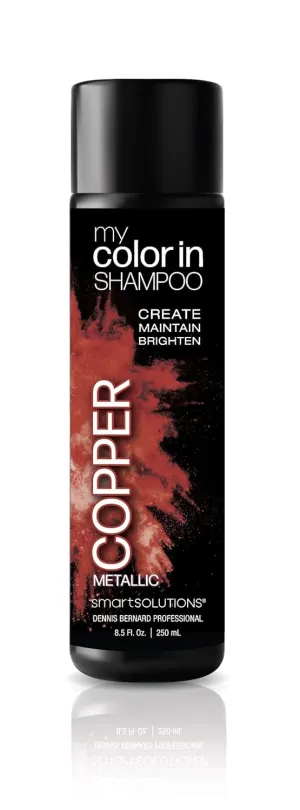 SMART SOLUTIONS MyColorIn Color Depositing Shampoo (Metallic Copper) - Sulfate & Paraben Free Hair Dye | Made in USA (8 Colors)