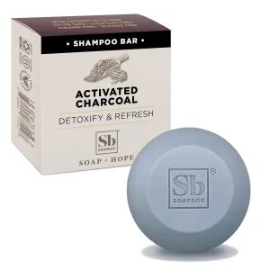 Soapbox Soap Bar Shampoo, 3.1oz Travel and Eco Friendly Hair Cleanser with Activated Charcoal. Vegan, Sulfate, Paraben, Cruelty & Silicone Free, Color Safe & Low Plastic