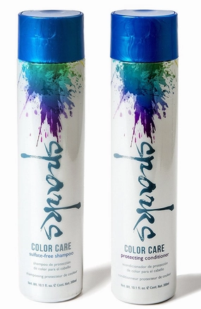 Sparks Color Care Sulfate-Free Shampoo & Protecting Conditioner - Rich in Botanicals, Nourishes, and Prevents Hair Breakage - Treated Hair Bundle Pack