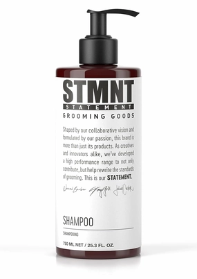 STMNT Grooming Goods Shampoo | SLS/SLES Sulfates Free | Activated Charcoal & Menthol | Removes Build Up | Fuller Feeling Hair