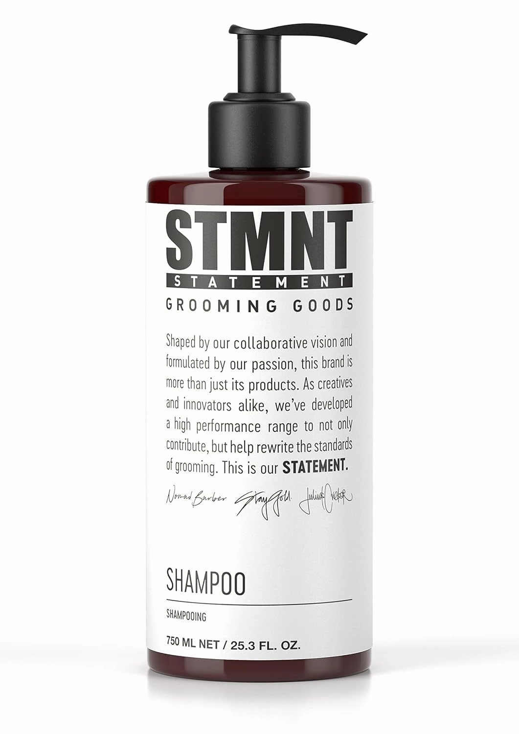 STMNT Grooming Goods Shampoo | SLS/SLES Sulfates Free | Activated Charcoal & Menthol | Removes Build Up | Fuller Feeling Hair