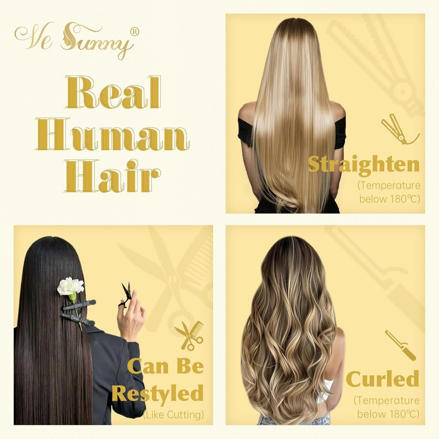Sunny Clip in Human Hair Extensions 12inch Brown Blonde Clip on Hair Extensions Remy Human Hair 5pcs 70g Highlight Clip in Extensions Light Brown Mix Platinum Blonde Short Hair