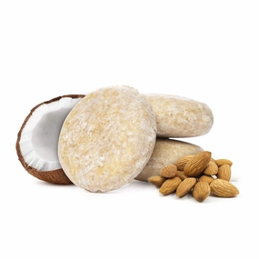 Sweet & Sassy 3 Shampoo Bars. Made in the USA. All Natural, Organic, SLS Free, Plastic Free, Safe for Color Treated Hair - Coconut Almond