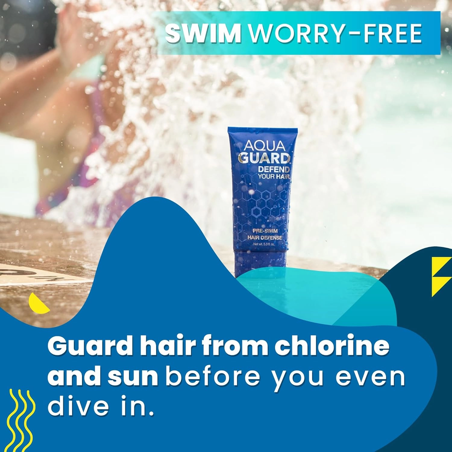 Swim Hair Rescue Bundle | Pre-Swim Protection & Post-Swim Repair Kit | Includes Hair Defense, Shampoo, Conditioner, Detangler, Hair Mask & SPF Skin Defense | Chlorine Care For Swimmers