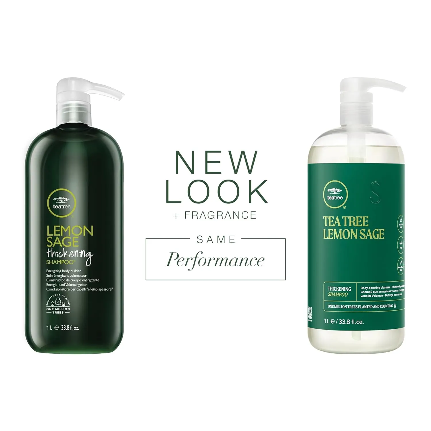Tea Tree Lemon Sage Thickening Shampoo, Builds Body   Boosts Volume, For Fine Hair