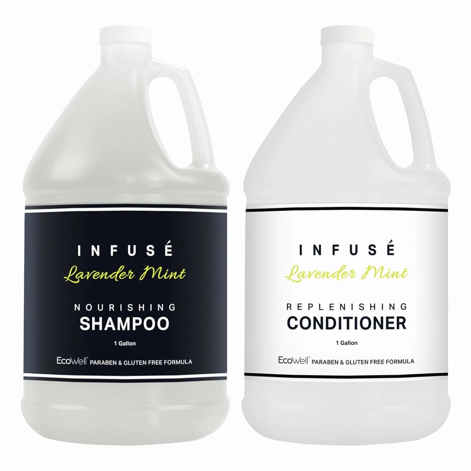 Terra Pure Infuse Lavender Mint Hotel Shampoo and Conditioner | 1 Gallon | For Hospitality & Vacation Rentals to Refill Dispensers | (4 Gallons)