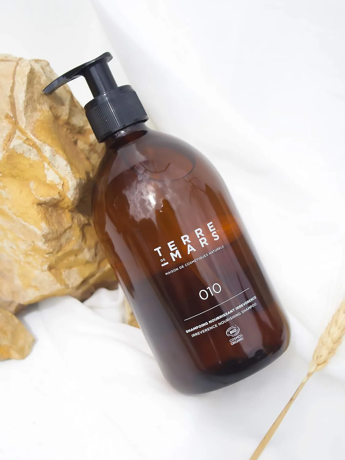 Terre De Mars Irreverence Shampoo, Certified Organic, Moisturizing and Repairing Shampoo, Infused With Caffeine, Rosemary, and Aloe Vera,Hair Luminous and Silky, Made in France, Vegan and Cruelty Free