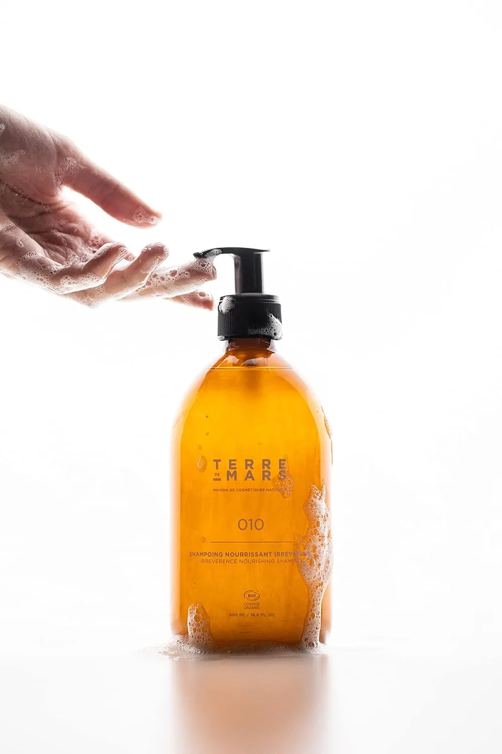 Terre De Mars Irreverence Shampoo, Certified Organic, Moisturizing and Repairing Shampoo, Infused With Caffeine, Rosemary, and Aloe Vera,Hair Luminous and Silky, Made in France, Vegan and Cruelty Free