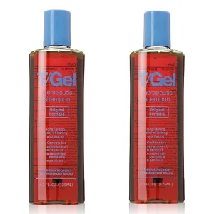 T/Gel Therapeutic Anti-Dandruff Shampoo, Original Formula, 4.3 oz (Pack of 2)