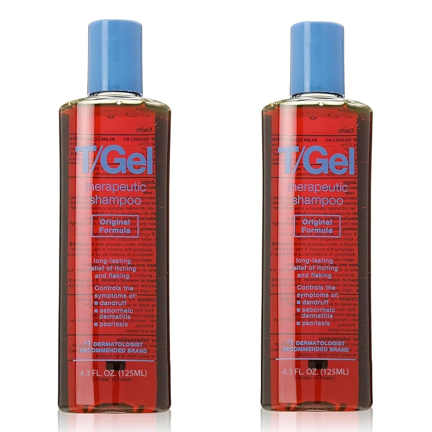 T/Gel Therapeutic Anti-Dandruff Shampoo, Original Formula, 4.3 oz (Pack of 2)