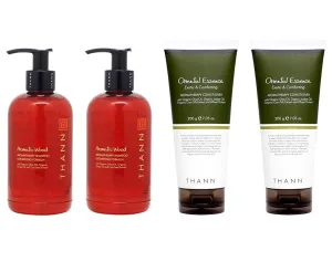 THANN Aromatic Wood Shampoo and Oriental Essence Conditioner Set.