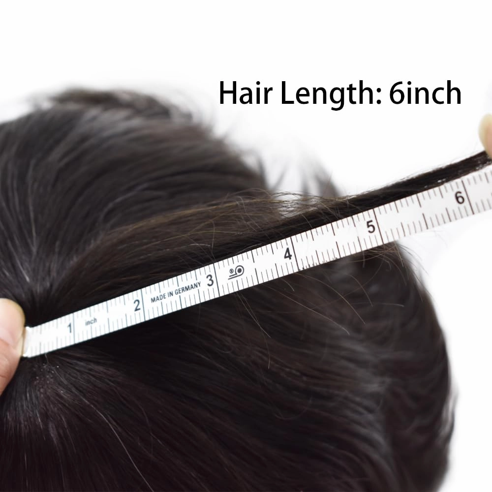Toupee For Men Human Hair Piece For Men Replacement System Fine Welded Mono Full Lace Mens Toupee Mens Hairpiece 8x10 100% light to medium density#1B05 1B# OFF BLACK 05% GREY