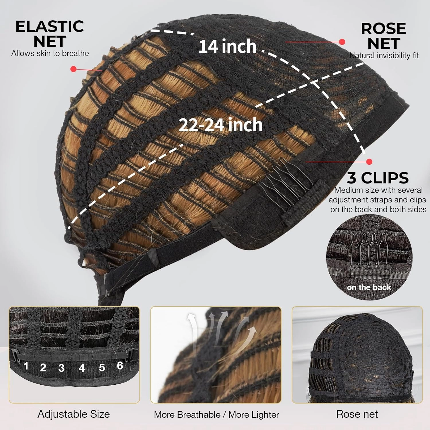 ToyoTress Short Bob Wigs With Bangs - 12 Inch Blonde Mix Brown Yaki Straight Hair Daily Costume Wig For Black Women, Soft Light Synthetic Hair Replacement Wigs Heat Resistant (12 Inch, F27/30-612H)