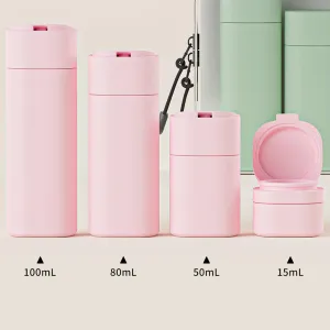 Travel Bottles Set - TSA Approved Leak Proof Squeezable Containers for Toiletries, Conditioner, Shampoo, Lotion & Body Wash Accessories (pink)