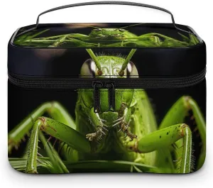 Travel Toiletry Bag for Women And Men,Grasshopper on Grass Toiletry Organizer, Makeup Bag Travel Organizer for Shampoo,Toiletries