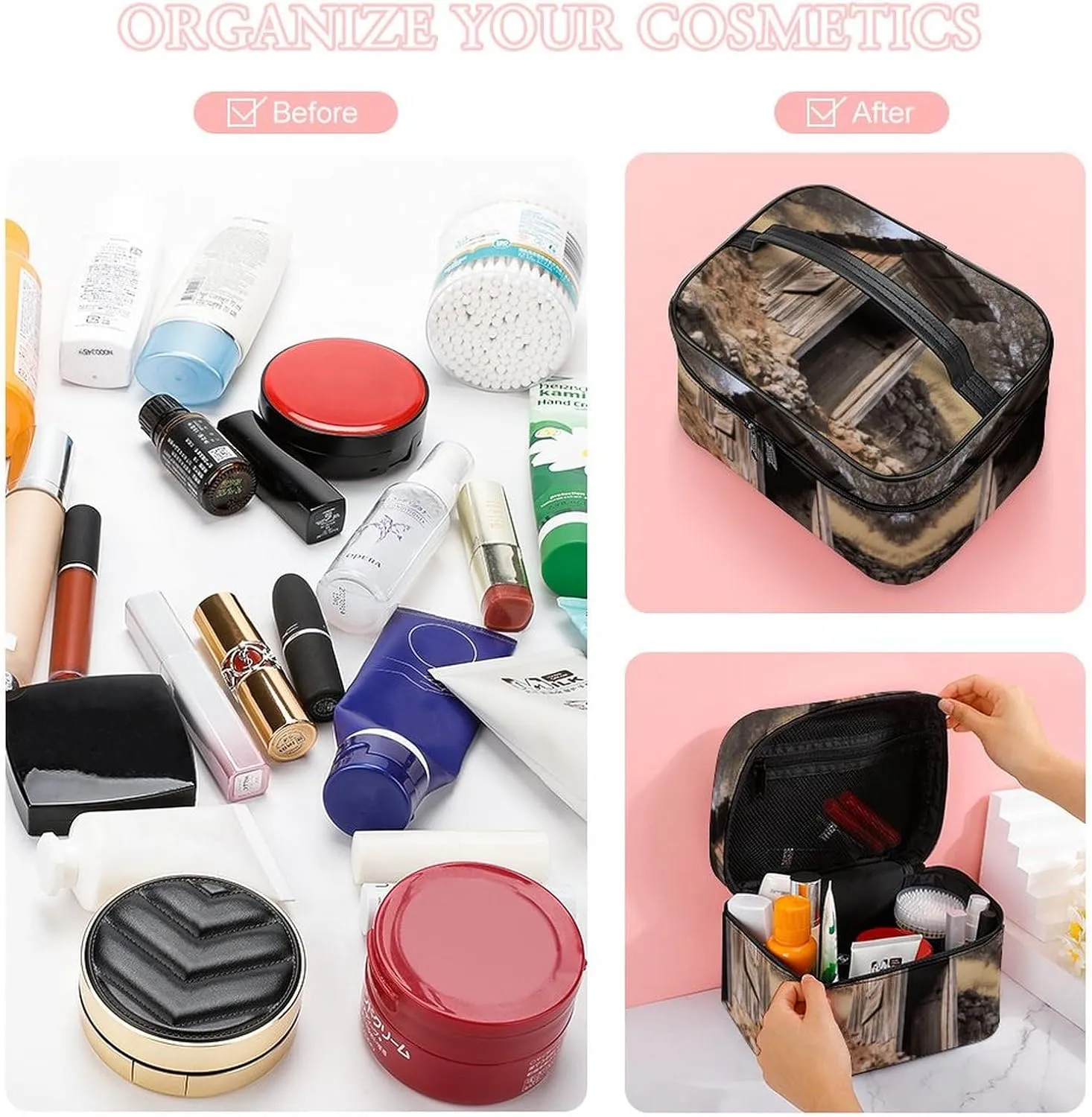Travel Toiletry Bag for Women And Men,Old Ancient Outhouse Toiletry Organizer, Makeup Bag Travel Organizer for Shampoo,Toiletries