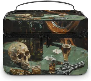Travel Toiletry Bag for Women And Men,Pistol And Cards Toiletry Organizer, Makeup Bag Travel Organizer for Shampoo,Toiletries