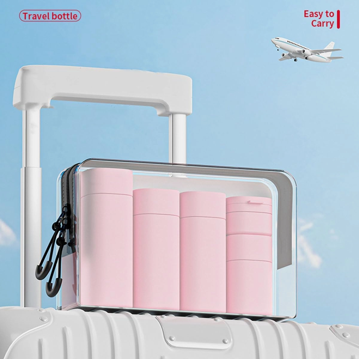 Travel Bottles Set - TSA Approved Leak Proof Squeezable Containers for Toiletries, Conditioner, Shampoo, Lotion & Body Wash Accessories (white)
