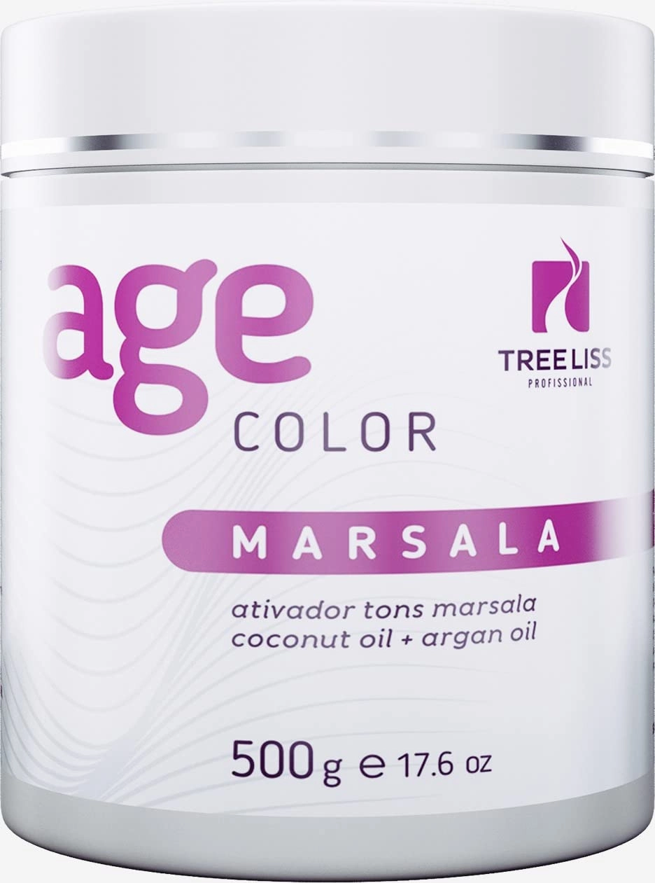 Tree Liss Matizador Marsala Age Color 500Gr Hair Mask Toner Tinting Activate marsala tones