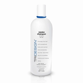 TRI Design Moisturizing Shampoo – Anti-Thinning, Growth & Thickening with Jojoba, Panthenol, Collagen, & Henna for Dry, Fine, Oily Hair – 32 oz