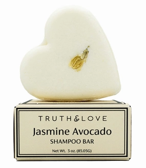 Truth & Love Beauty Jasmine Avocado Shampoo Bar for Normal to Dry Hair - Sustainable, Plastic Free, Eco-Friendly, Cruelty Free, Organic Natural Ingredients, Zero Waste! 3oz