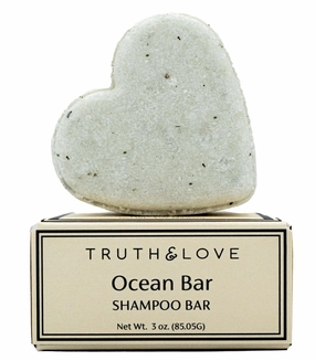 Truth & Love Beauty Ocean Shampoo Bar for Thin, Flat Hair - Sustainable, Plastic Free, Eco-Friendly, Cruelty Free, Organic Natural Ingredients, Zero Waste! 3oz
