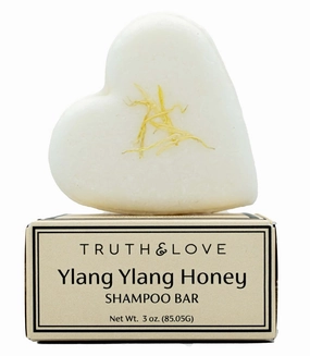 Truth & Love Beauty Ylang Ylang Honey Shampoo Bar for Fine, Thin and Normal Hair - Sustainable, Plastic Free, Eco-Friendly, Cruelty Free, Organic Natural Ingredients, Zero Waste! 3oz