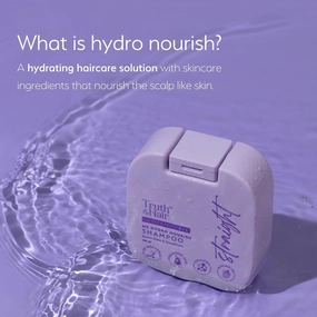 Truth and Hair Hydro Nourish Shampoo for Men and Women | Sweet Almond Oil, Hyaluronic Acid and Collagen | SLS & Paraben free | Locks Moisture & Strengthens Hair Follices for Unisex 180ml.