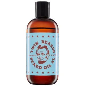 Twin Beards Sandalwood Beard Oil for Men | Beard Conditioner for Men | Essential Beard Care | Beard Softener for Men during Beard Growth | Beard Moisturizer | Mens Beard Oil Sandalwood | 8 oz