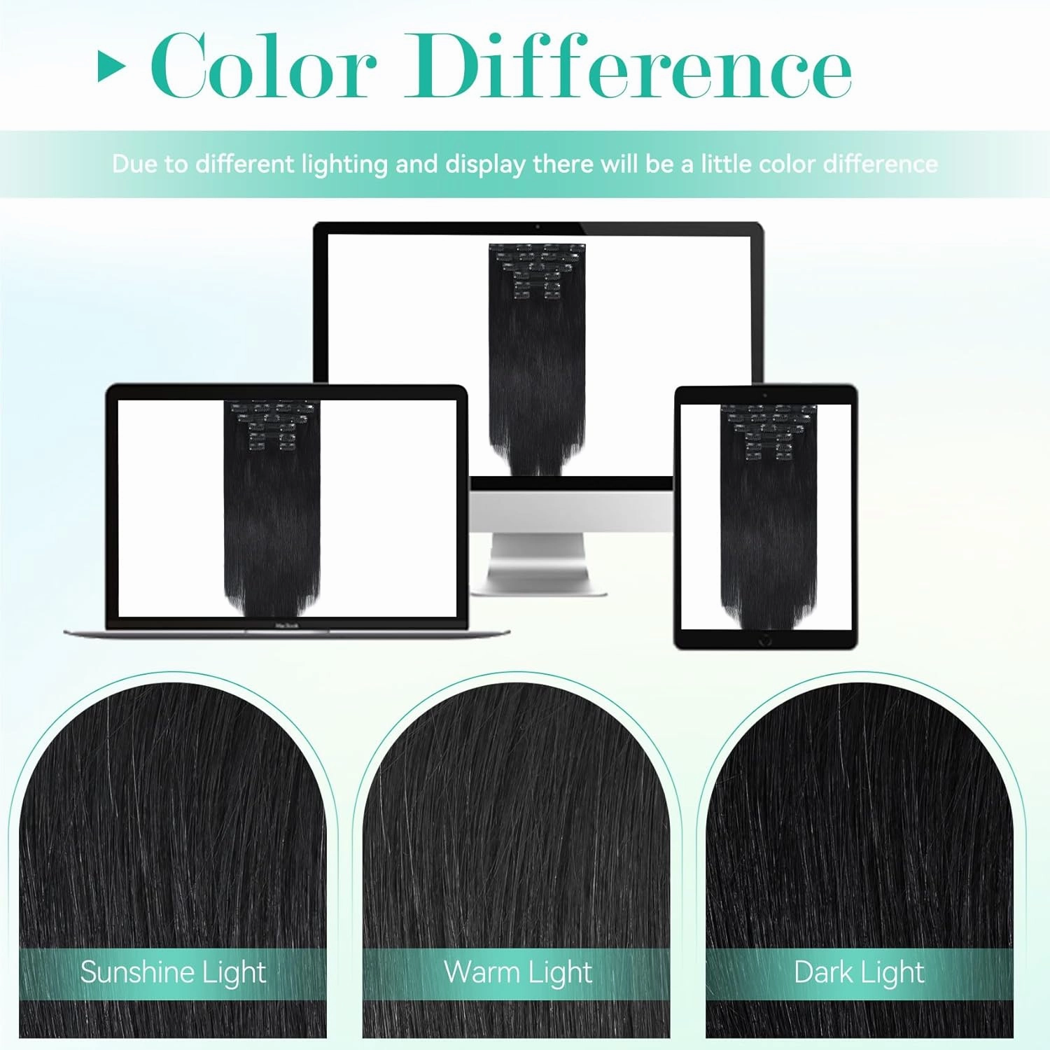 Ukira Black Clip in Hair Extensions Real Human Hair, 16 Inch 120g 7pcs Natural Black Hair Extensions Real Human Hair, Soft Straight Remy Human Hair Clip in Extensions for Women