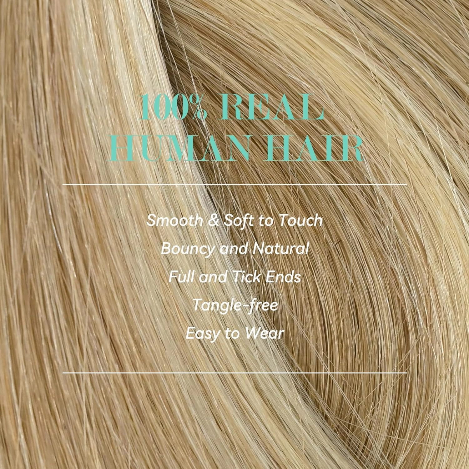 Ukira Blonde Hair Extensions Clip in Real Human Hair, 18 Inch 70g 7pcs Golden Blonde Highlights Human Hair Extensions Clip ins for Women, Soft Natural Straight Remy Human Hair Clip in Extensions