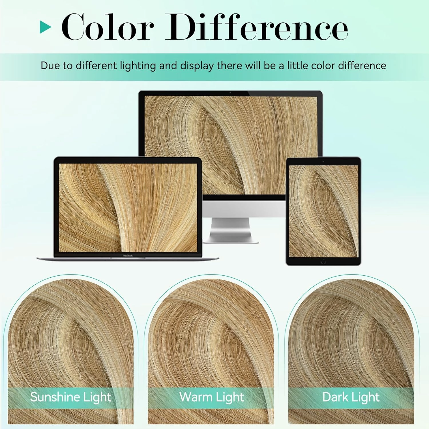 Ukira Blonde Hair Extensions Real Human Hair, 22 Inch 70g 7pcs Golden Blonde Highlights Clip in Hair Extensions Real Human Hair, Soft Natural Straight Remy Human Hair Clip in Extensions for Women
