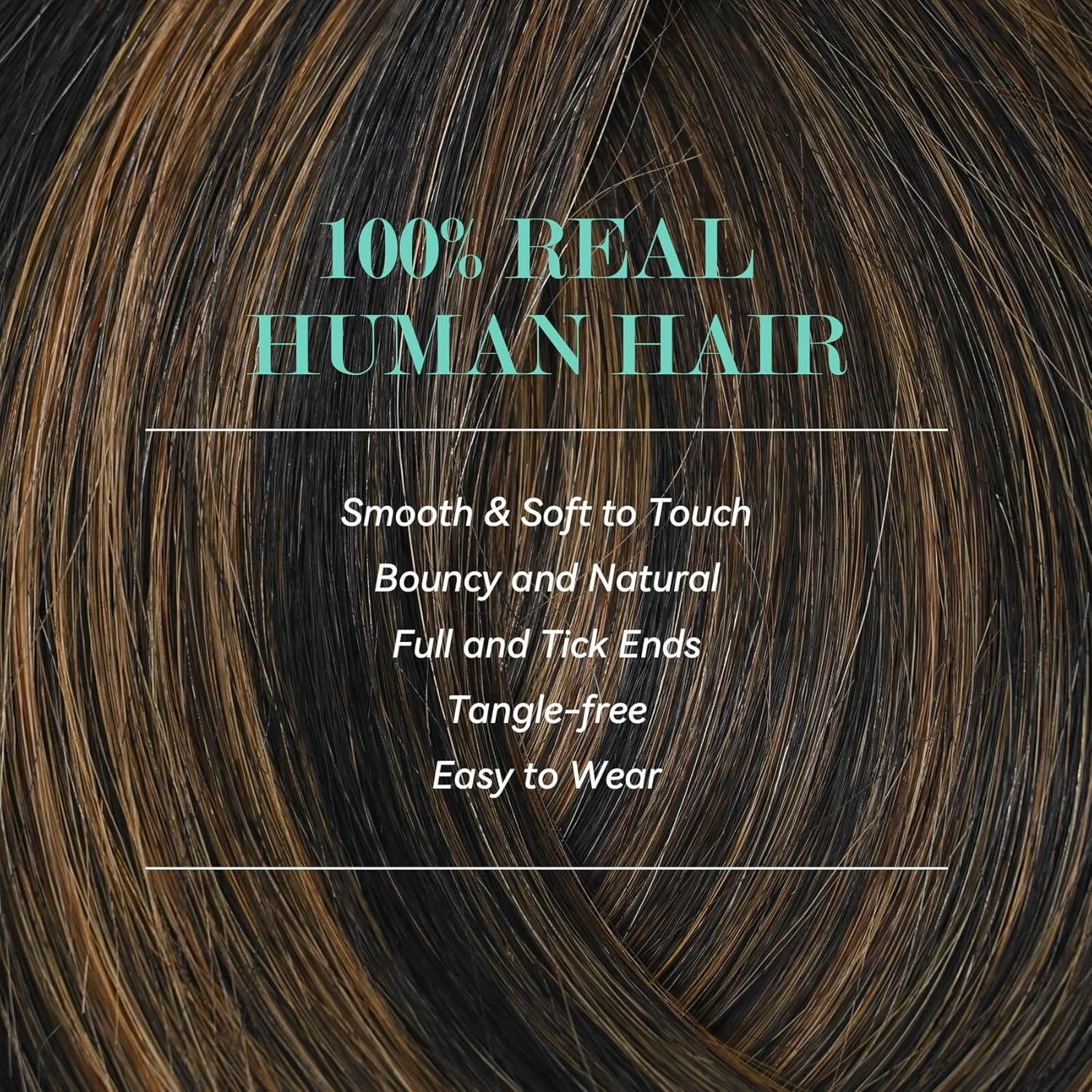 Ukira Brown Balayage Clip in Hair Extensions Real Human Hair, 15 Inch 70g 7pcs 2/6/2 Dark Brown to Chestnut Brown Human Hair Extensions, Natural Straight Remy Human Hair Clip in Extensions