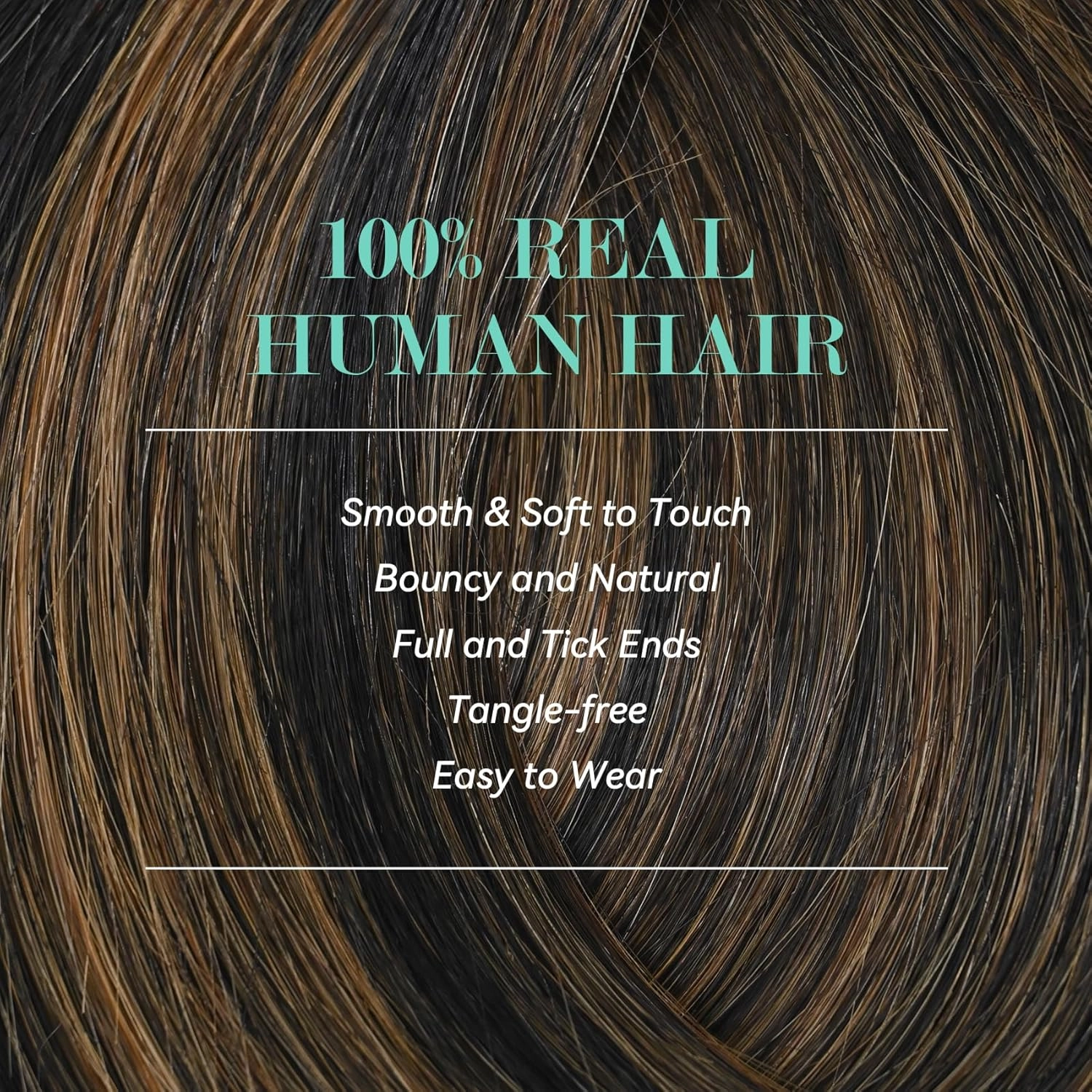 Ukira Brown Balayage Hair Extensions Real Human Hair, 22 Inch 70g 7pcs 2/6/2 Dark Brown to Chestnut Brown Ombre Clip in Hair Extensions, Natural Straight Remy Human Hair Clip in Extensions