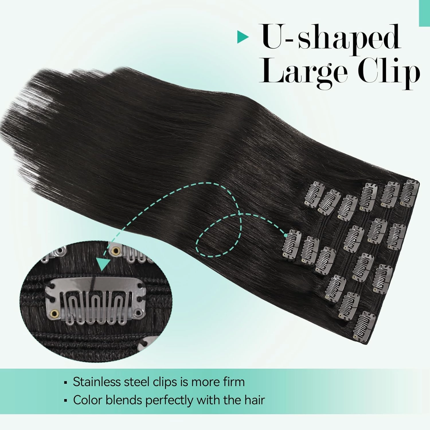 Ukira Dark Brown Hair Extensions Real Human Hair, 12 Inch 100g 7pcs #2 Brown Clip in Hair Extensions, Soft Natural Straight Remy Human Hair Clip in Extensions for Women