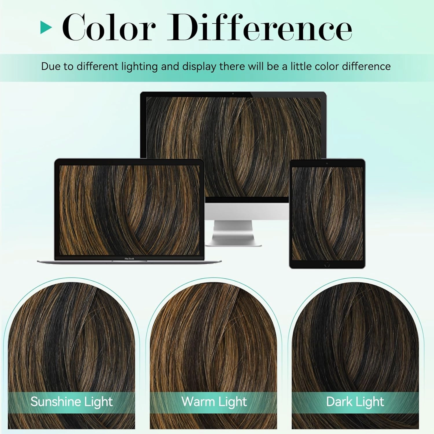 Ukira Hair Extensions Real Human Hair Clip in, 18 Inch 70g 7pcs Balayage Hair Extensions Natural Black Mixed Chestnut Brown, Ntural Straight Remy Human Hair Clip in Extensions for Women