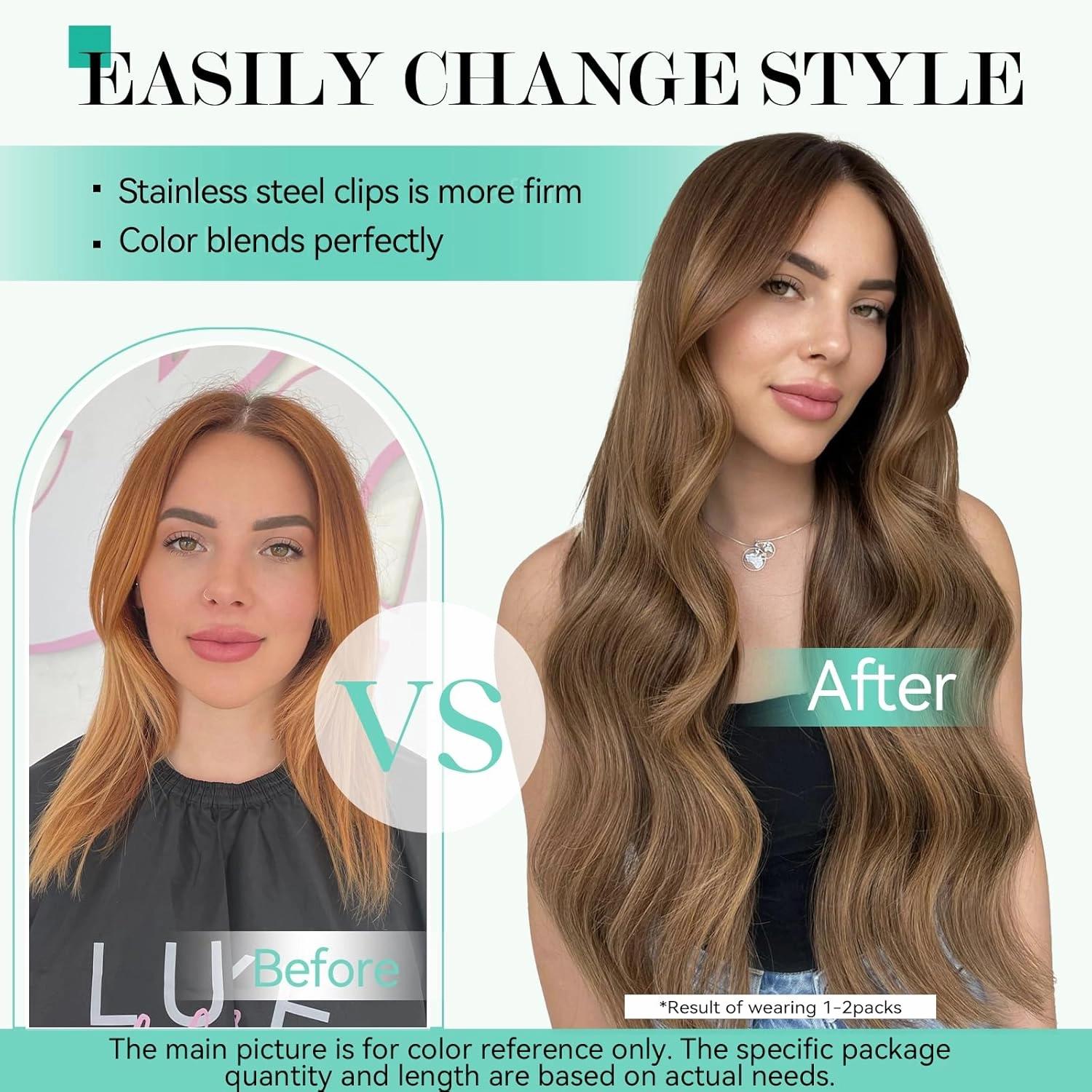 Ukira Light Brown Hair Extensions Real Human Hair, 15 Inch 70g 7pcs Brown Clip in Hair Extensions Real Human Hair, Soft Natural Straight Remy Human Hair Clip in Extensions for Women