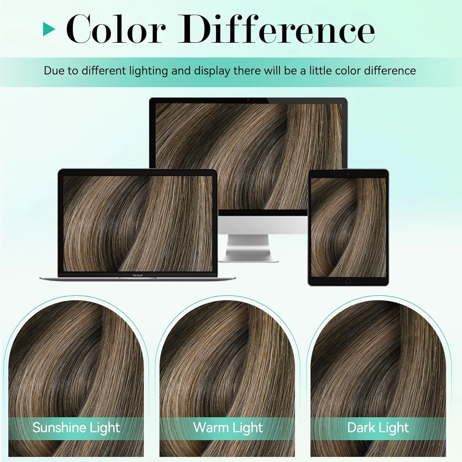Ukira Mushroom Brown Clip in Hair Extensions Real Human Hair, 20 Inch 120g 7pcs Balayage Hair Extensions Real Human Hair, Natural Straight Remy Human Hair Clip in Extensions for Women