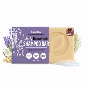 Unify Loc Shampoo for Dreads, All Natural Vegan Made in US, Dreadlock Shampoo Bar for All Hair Types, Sulfate Free, Made for Locs Hair Products