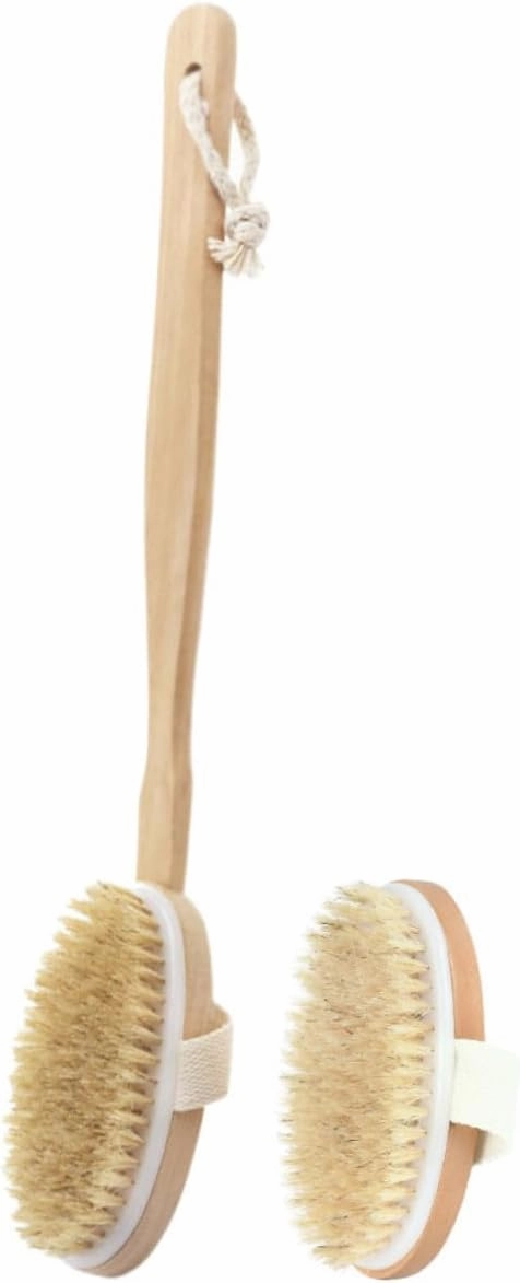Vaguelly 2Pcs Detach Able Bath Scrubbers Long Handle and Handheld Cleaning Exfoliation Brush for Simple Bath Deep Cleansing and Skin Revitalization