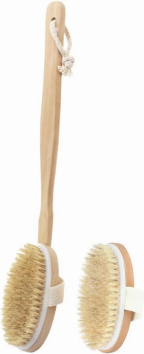 Vaguelly 2Pcs Detach Able Bath Scrubbers Long Handle and Handheld Cleaning Exfoliation Brush for Simple Bath Deep Cleansing and Skin Revitalization